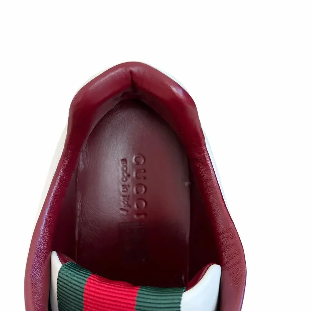 GUCCI Re-Web Sneaker White Leather 786186 Men's Size 11.5 US 12 $1150 NEW